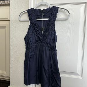 Banana republic navy blue beaded top